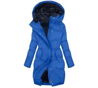 Manteaux d'hiver pour femme - Parka matelassée en duvet long avec doublure en polaire - Veste imperméable avec capuche en fourrure - Automne et hiver - Grande taille - Vêtement d'extérieur chaud avec