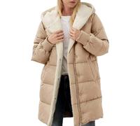 Manteaux d'hiver pour femmes Royaume-Uni 2025 Veste en duvet doublée en polaire rembourrée à capuche Veste matelassée pour femme Manteau d'extérieur chaud décontracté avec poches Grande taille
