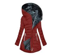 Manteaux Duvet Femme Doudoune élégant Longue Manteau Zippé épais Chaud Parka Blouson Veste Chaud épais Long Fourrure Veste Chaud Hiver avec Capuche Fourrure Grande Taille Duvet en Coton Cadeau