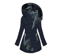 Manteaux Duvet Femme Doudoune élégant Longue Manteau Zippé épais Chaud Parka Blouson Veste Polaire Chaud Long Fourrure Veste Chaud Hiver avec Capuche en Fausse Fourrure Grande Taille Duvet en Coton