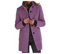 Manteaux Femme d'hiver - Manteau Chaud Veste Grande Taille ÉLéGant Couleur Unie Transition Confortable MatelasséE DéContractéE Scolaire Gala Manche Longue Comfy Bouton