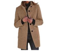 Manteaux Femme d'hiver Manteau Chaud - Veste Grande Taille ÉLéGant Couleur Unie Transition Confortable MatelasséE DéContractéE Scolaire Gala Manche Longue Comfy Bouton