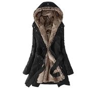 Manteaux Femme Hiver Doublé Polaire Chaud Jacket Chic Et Elegant Grande Taille Manteaux Longue RandonnéE Ski Parka Chasse Blouson ZippéE Sherpa DéContracté Plus éPais avec Capuche