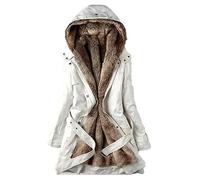 Manteaux Femme Hiver Doublé Polaire Chaud Jacket Chic Et Elegant Grande Taille Manteaux Longue RandonnéE Ski Parka Chasse Blouson ZippéE Sherpa DéContracté Plus éPais avec Capuche