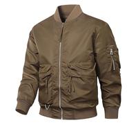 Manteaux Homme - Veste De Travail pour Hommes Automne/Hiver Veste De Manteau Tough Guy Veste De Vol pour Hommes (Coffee M)