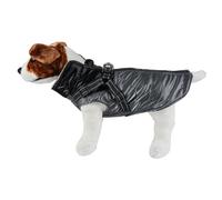 Manteaux Imperméable pour Chien, Manteaux d'hiver Chauds et Doux pour Chien avec Anneau de Harnais -Gris/Noir, L