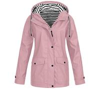 Manteaux Imperméables Femme À Capuche, Veste Femme Hiver Courte Coupe Vent Respirant Sport Coupe Vent Jacket Running Extérieur Elegante Parka Mi Saison Grande Taille Blouson Légère Haut
