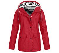 Manteaux Imperméables Femme À Capuche, Veste Femme Hiver Courte Coupe Vent Respirant Sport Coupe Vent Jacket Running Extérieur Elegante Parka Mi Saison Grande Taille Blouson Légère Haut