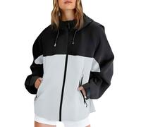 Manteaux Impermeables Femme Léger Manteau Mi Saison À Capuche Grande Taille Coupe-Vent Décontracté Veste de Pluie Avec Poche Couleur Unie Blouson Trench-Coat Sport Vêtements Outdoor Randonnée