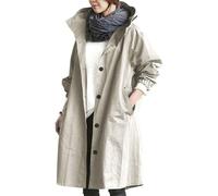 Manteaux Imperméables Femme Vêtements Imperméables Femme Grande Taille Veste Coupe Vent Cardigan à Manches Longues Et Poches Solides Pour Femmes à La Mode, Manteau à Capuche En Rains Impermeable Femme