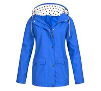 Manteaux imperméables Veste imperméable capuche unisexe légant Manteau Automne Hiver Long de Pluie Slim Fit Trench Parka Camping Randonnéepour Les activités Plein air