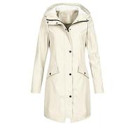 Manteaux Imperméables Vestes Femme Coupe Grande Taille Pardessus Épais Couleur Unie À Capuche Manteau de Neige Veste Vêtements D'Extérieur Automne Hiver