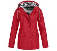 Manteaux Imperméables Vestes Femme Coupe Grande Taille Pardessus Épais Couleur Unie Rayé avec Cordon À Capuche Polaire Manteau de Neige Veste Vêtements D'Extérieur Automne Hiver Pas Cher