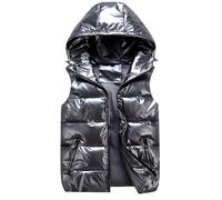 Manteaux sans Manche Femme - Fine sans Manches Femme Blouson Femmes Chaud Polaire Gilet Gilet Long À Capuche Grande Taille Hiver Doudoune Printemps Hiver sans Manche Exterieur Gilet Reporter Travail