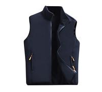 Manteaux sans Manche Homme Chuad Hiver Gilet Multipoches, Manteau sans Manche sans Capuche Oversize Blouson Homme Polaire Softshell Hiver Chaud avec Poche Confortable Extérieur Maison