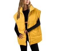Manteaux Sans Manches Femme Chic Chaud Ample Manteaus Doudounes Fermeture Zippé Legere Manche Puffer Jackets Blousons Casual Compressible Duvet Grande Taille Chaude Hiver