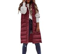 Manteaux Sans Manches Femme Grande Taille Vestes Hiver Gilets Duvet Matelassé d'hiver capuche Court Gilet Thermique Blousons Casual Compressible Mode Veste d'extérieur avec Poches