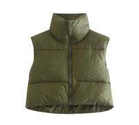 Manteaux Sans Manches Femme Léger Automne Doudounes Zippé Blousons Manteau Manche Vestes Doudoune Fine Court Parka Gilets avec Sac de Rangement Pour Femmes Printemps Hiver