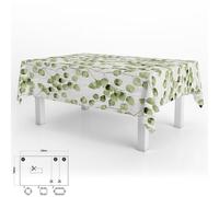 Oryx 5544072 Nappe en Toile cirée rectangulaire avec Impression de Feuilles Vertes Imperméable, Anti-Taches, en PVC, 140 x 250 cm Peut être coupée, pour Une Utilisation à l’intérieur et à l’extérieur
