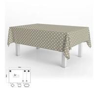 Oryx 5544012 Nappe en Toile cirée rectangulaire Taupe Beige Imperméable, Anti-Taches, en PVC, 140 x 250 cm Peut être coupée, pour Une Utilisation à l’intérieur et à l’extérieur
