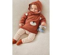 Mantelet ourson en tricot, caramel 1M