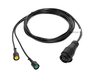 MANTES Faisceau électrique 5m Prise 13 Broches avec 2 connecteurs baïonnette 5 Broches câblage Feux arrière 12V Installation Rapide fiche Robuste pour remorque Plateau Utilitaire