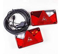 Mantes Kit éclairage remorque: Feux arrières Aspöck Multipoint V LED + Faisceau 5,5m à 13 Broches