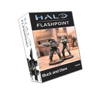 mantic Halo: Flashpoint Buck and Dare Extension de personnage UNSC pour jeu de figurines Halo | Unités héros et cartes de jeu