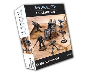 mantic Halo : Flashpoint ODST Scenery Set | Extension de Terrain Drop Pod et Tourelle pour jeu de figurines Halo | Pack de paysages de champ de bataille
