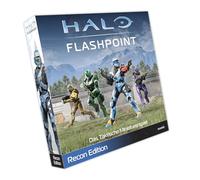 mantic Halo Flashpoint Recon Edition - Version allemande - Jeu de miniatures tactiques, 8 modèles Spartan, terrain en carton, tapis de jeu, dés, jeu de plateau de table à partir de 12 ans