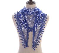 Mantilla Écharpe en dentelle pour femme avec pompons, châle triangulaire doux et respirant pour église, messe, mariage, baptême, première communion, 160 x 50 cm, noir (160 cm J)