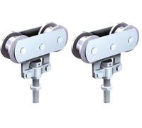 MANTION SA Monture Fixation sur Chant 2 Galets Delrin-Vis d'accrochage M10-Capacité/porte: 40 kg-235D (Lot de 2)