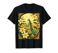 Mantis et Fleurs de Jasmin Jaune T-Shirt Graphique avec Valeur