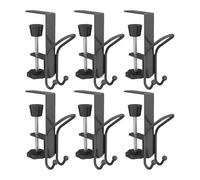 Mantle Garland Hangers, Christmas Wreath Hooks, 4.53x3.94x1.26 Inches 6 Pieces No-Drill Clamps, Heavy Duty Steel Design, Ideal for Hostel Cafe Apartment Hotel Entryway Seasonal Holiday Decorations