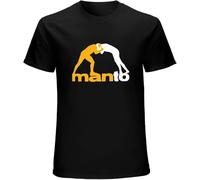 Manto Brazilian Jiu Jitsu Martial Art T-Shirt Printed Tee Graphic Top for Men Shirt Black Manches Courtes(3X-Large)