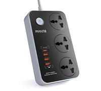 Manto Multiprise avec USB, Multiprise USB C avec 3 AC Prises et 3 USB A et 1 USB C, 2500W/10A Multiprise USB avec Cordon D'extension de 6,6 Pieds pour La Maison Le Bureau Les Voyages