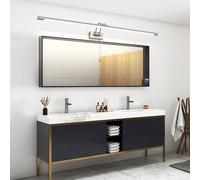 MantoLite 90CM 16W Applique Murale pour Tableaux et Vitrines, LED Miroir Salle de Bains Lumière Avec tête de Lampe Pivotante et Interrupteur Intérieur Éclairage, 3000K Nickel Lampes de Lecture