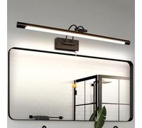 MantoLite Applique Salle de Bain avec Interrupteur, Appliques pour Tableaux pour mur 60CM 12W 1320lm Appliqué à LED Noir Miroir Applique Murale pour Tableaux et Vitrines