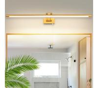 MantoLite Lampe Tableau Mural 3000K LED Miroir Salle de Bains Appliqué à led Dore Miroir Éclairage Tableau 90CM 16W Luminaire Dessus Évier Applique Murale pour Tableaux et Vitrines