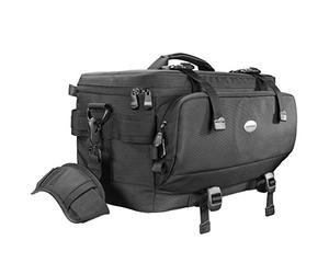 Mantona 18887 Sac photo New York (incl. 5 séparateurs amovibles, sangle de transport amovible et housse anti-pluie) noir