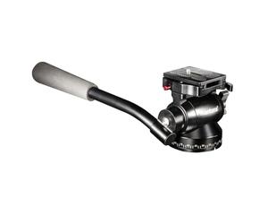 Mantona 19889 Rotule Pro Vidéo Fluide avec Base Plate 360° Noir