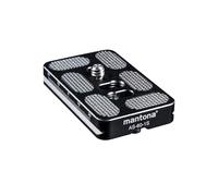 Mantona AS-60-1S Plateau rapide en aluminium avec vis 1/4" et tampons en caoutchouc Compatible Arca-Swiss 60 x 38 mm