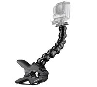 Mantona Bras articulé Maxi avec pince (compatible GoPro Hero 11 10 9 8 7 6 5, Session, fixation sécurisée sur tubes jusqu'à 50 mm)