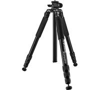 Mantona Kodiak L Trépied en aluminium – Trépied photo pro sans rotule, colonne centrale rotative et inclinable, pointes, 2ème colonne pour macro, idéal pour paysage, architecture, astro