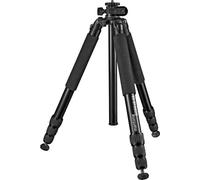 Mantona Kodiak XL Trépied en aluminium – Trépied photo pro sans rotule, colonne centrale rotative et inclinable, pointes, 2ème colonne pour macro, idéal pour paysage, architecture, astro