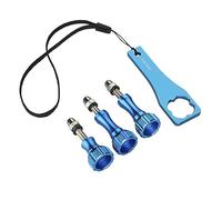 Mantona Lot de vis avec clé pour GoPro - Bleu