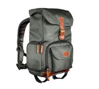 Mantona Luis Junior Sac à Dos Photo rétro (Appliques en Cuir véritable, Housse de Pluie Incluse, aménagement Flexible avec Compartiment Tablette, pour 1 Appareil Photo Reflex, 1-2 objectifs