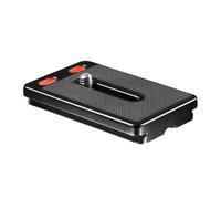 Mantona Plateau rapide pour SG-350 – Aluminium avec revêtement caoutchouc, dimensions 70 x 44 x 11 mm, vis de fixation incl. (1/4") noir
