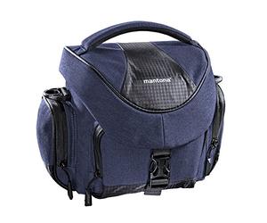 Mantona Premium Étui pour Appareil Photo Bleu