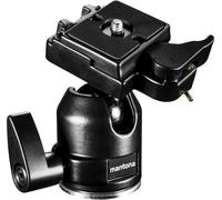 Mantona Rotule pour trépied Scout (XL, charge max. 6 kg, adaptateur fileté 3/8 vers 1/4" et plateau rapide) noir